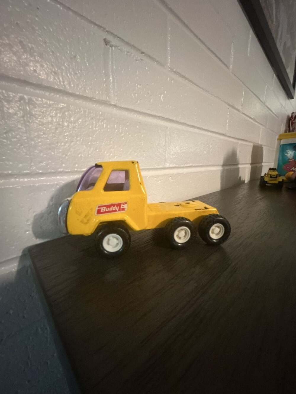 Vintage Buddy L Pressed Steel Yellow Cab Over Semi Truck Toy